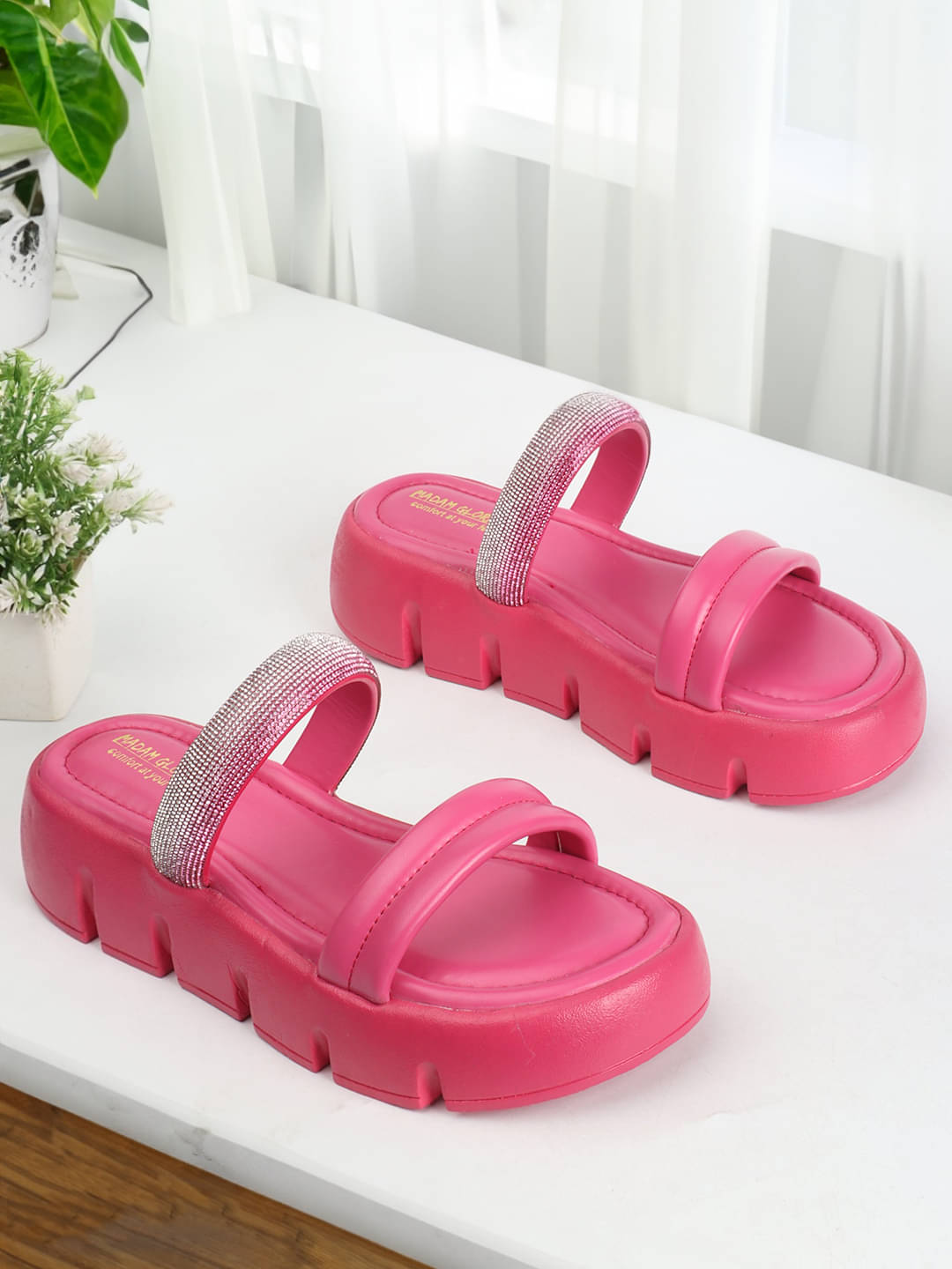     			madam glorious Pink Women's Flats
