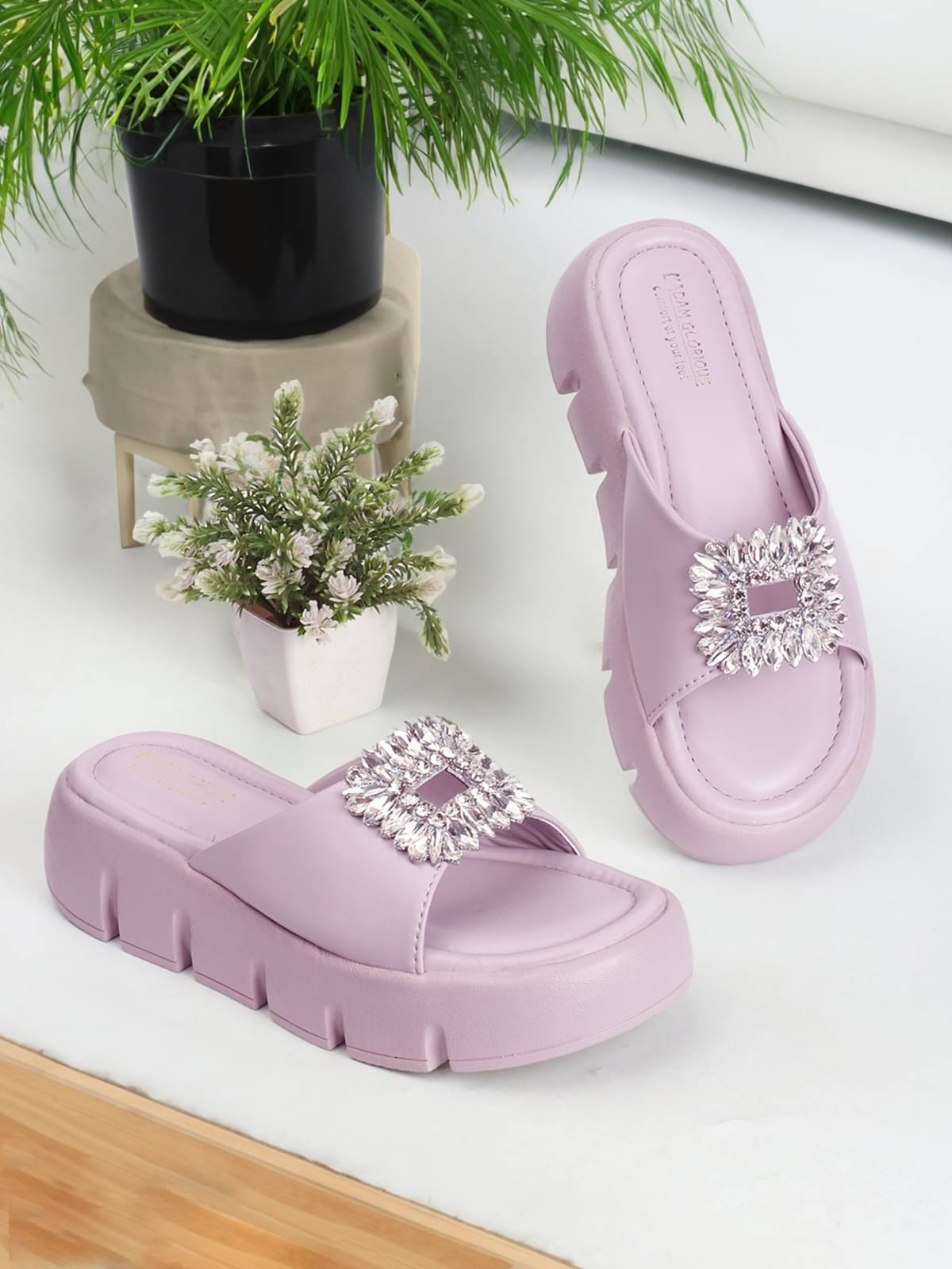 madam glorious Purple Women's Flats madam glorious Purple Women's Flats