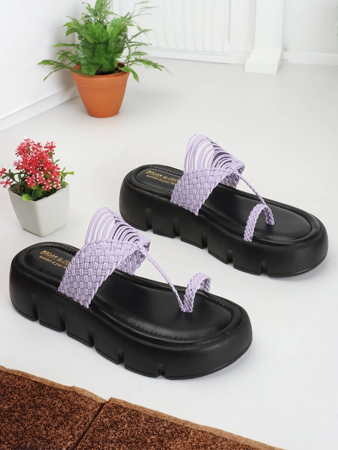 madam glorious Purple Women's Flats madam glorious Purple Women's Flats
