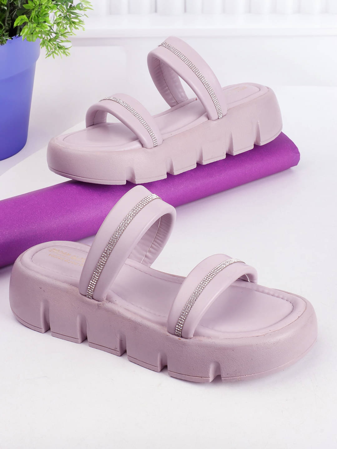 madam glorious Purple Women's Flats madam glorious Purple Women's Flats