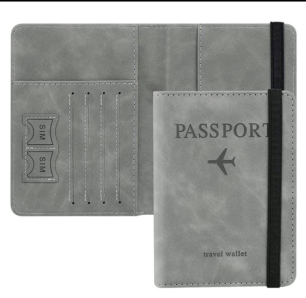    			sakimo Leather Multicolor Passport Holder
