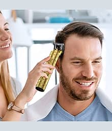 AG MALL GOLDEN TRIMMER Gold Cordless Beard Trimmer With 180 minutes Runtime