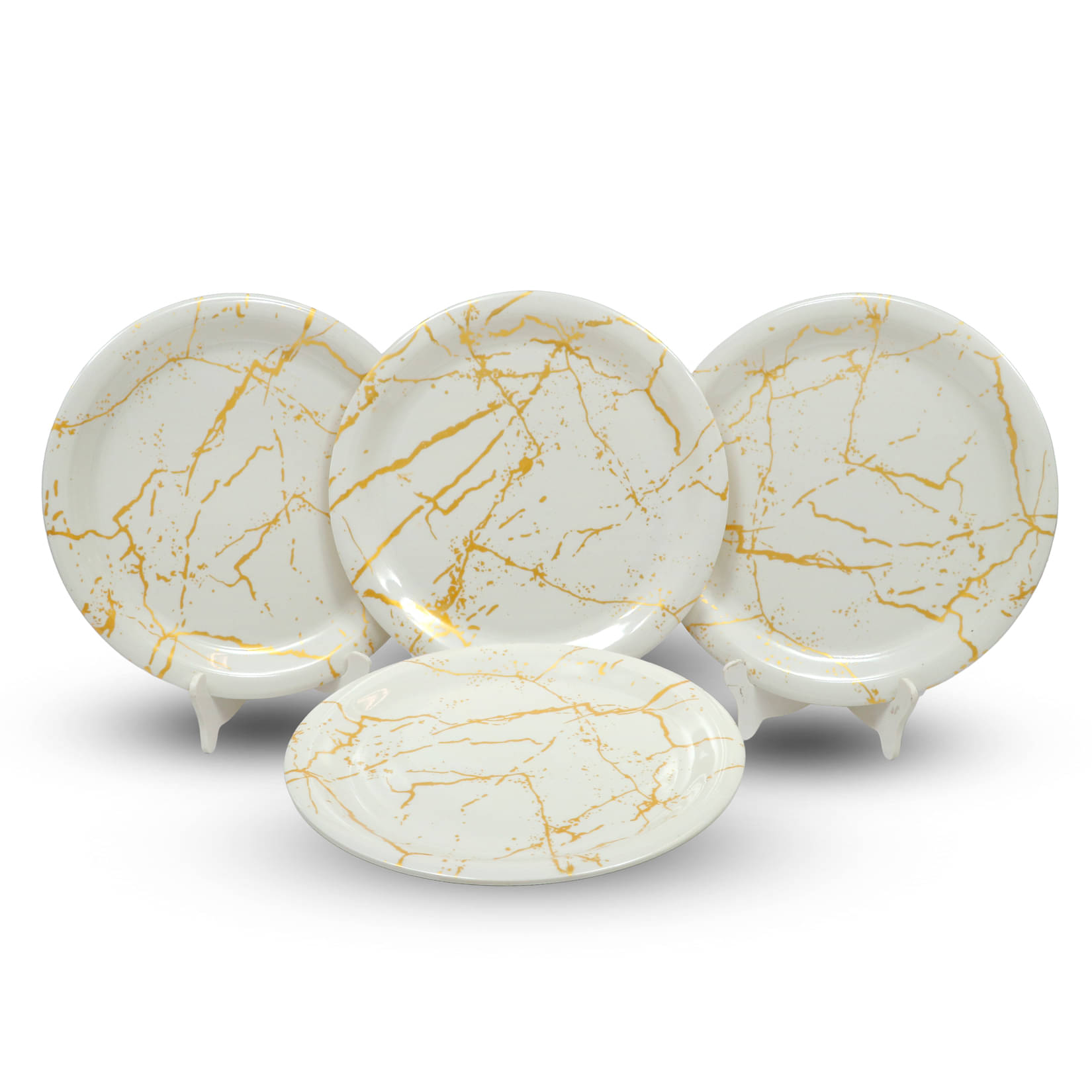     			ARIYA 4 Pcs Melamine Gold Full Plate