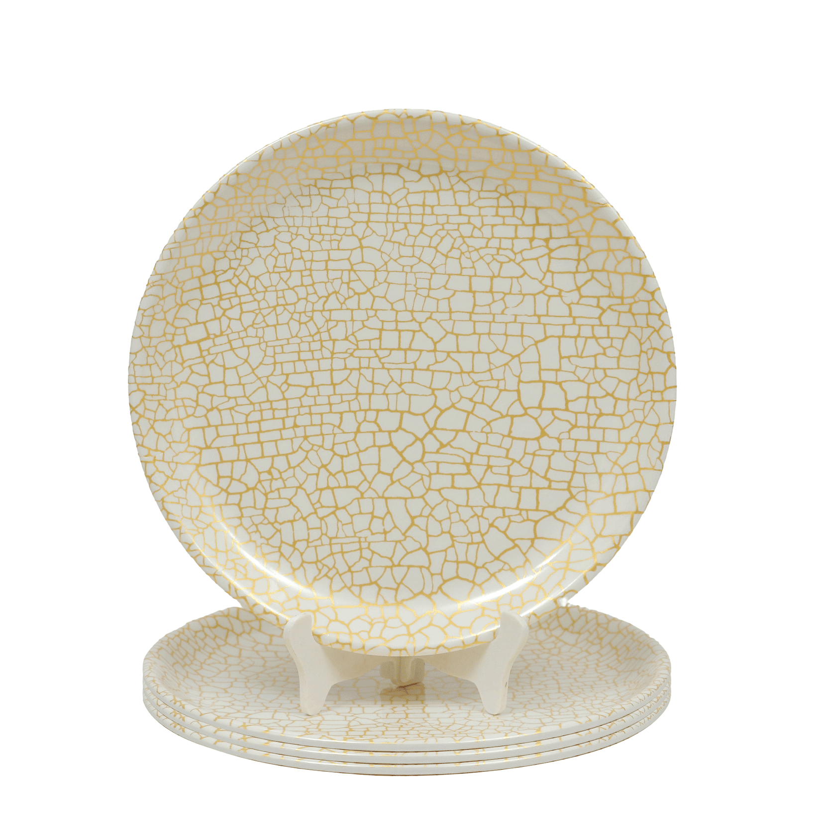 ARIYA 4 Pcs Melamine Gold Full Plate     			ARIYA 4 Pcs Melamine Gold Full Plate