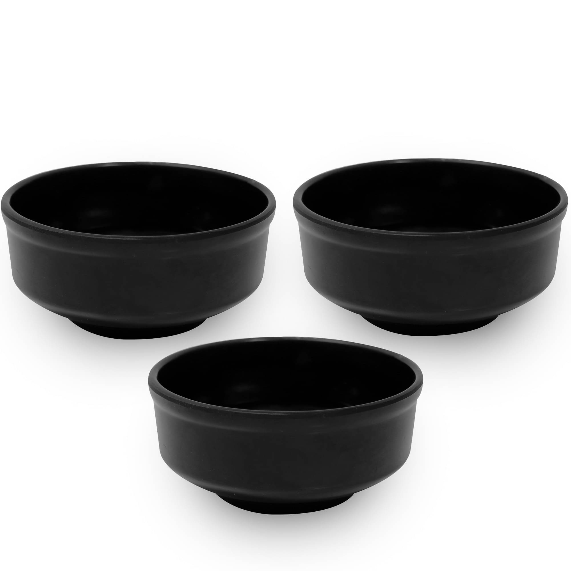     			ARIYA ART-AT-584-SOUP-BOWL-WHT-PC-3 Melamine Plain Soup Bowl 11 cm ( Set of 3 ) Black