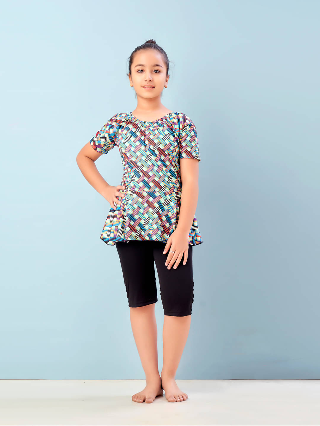     			Aarika Green One Piece Swimming Costume