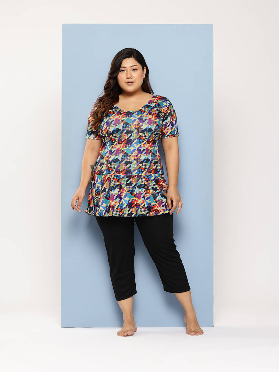     			Aarika Multicolor One Piece Swimming Costume