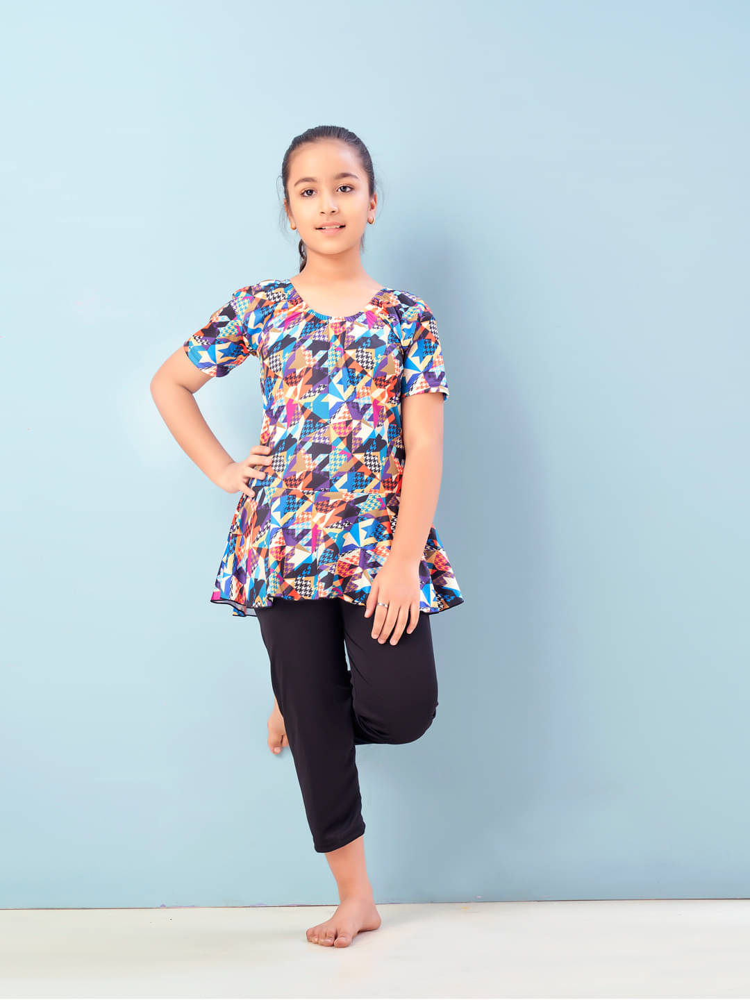 Aarika Multicolor One Piece Swimming Costume     			Aarika Multicolor One Piece Swimming Costume