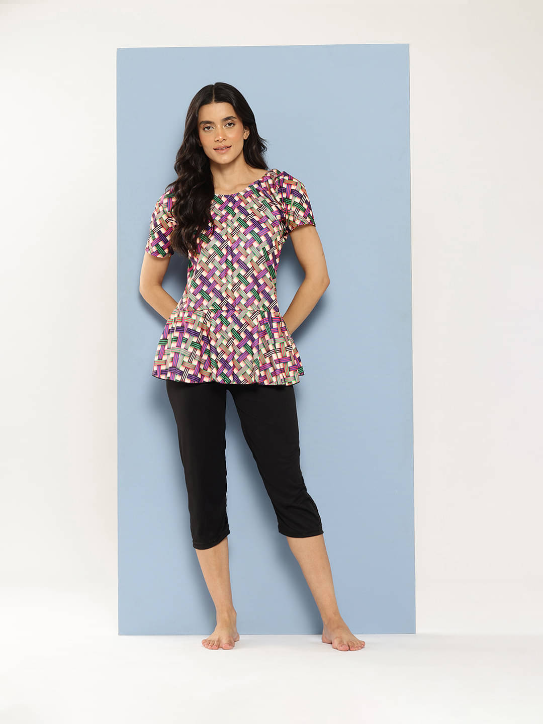     			Aarika Multicolor One Piece Swimming Costume