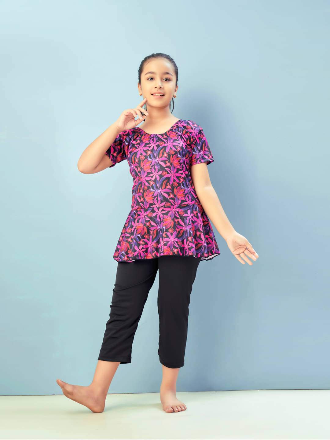     			Aarika Pink One Piece Swimming Costume