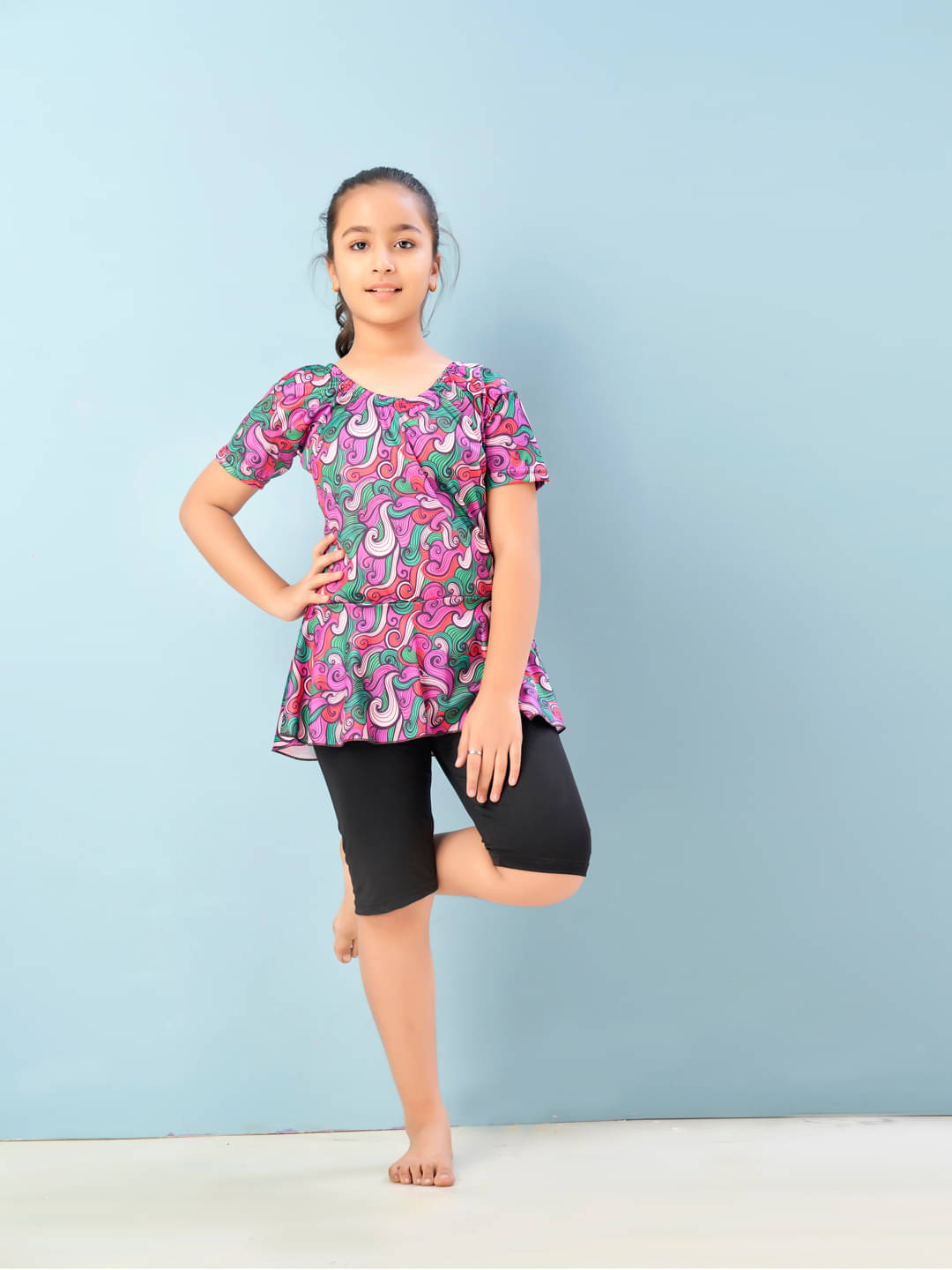     			Aarika Purple One Piece Swimming Costume