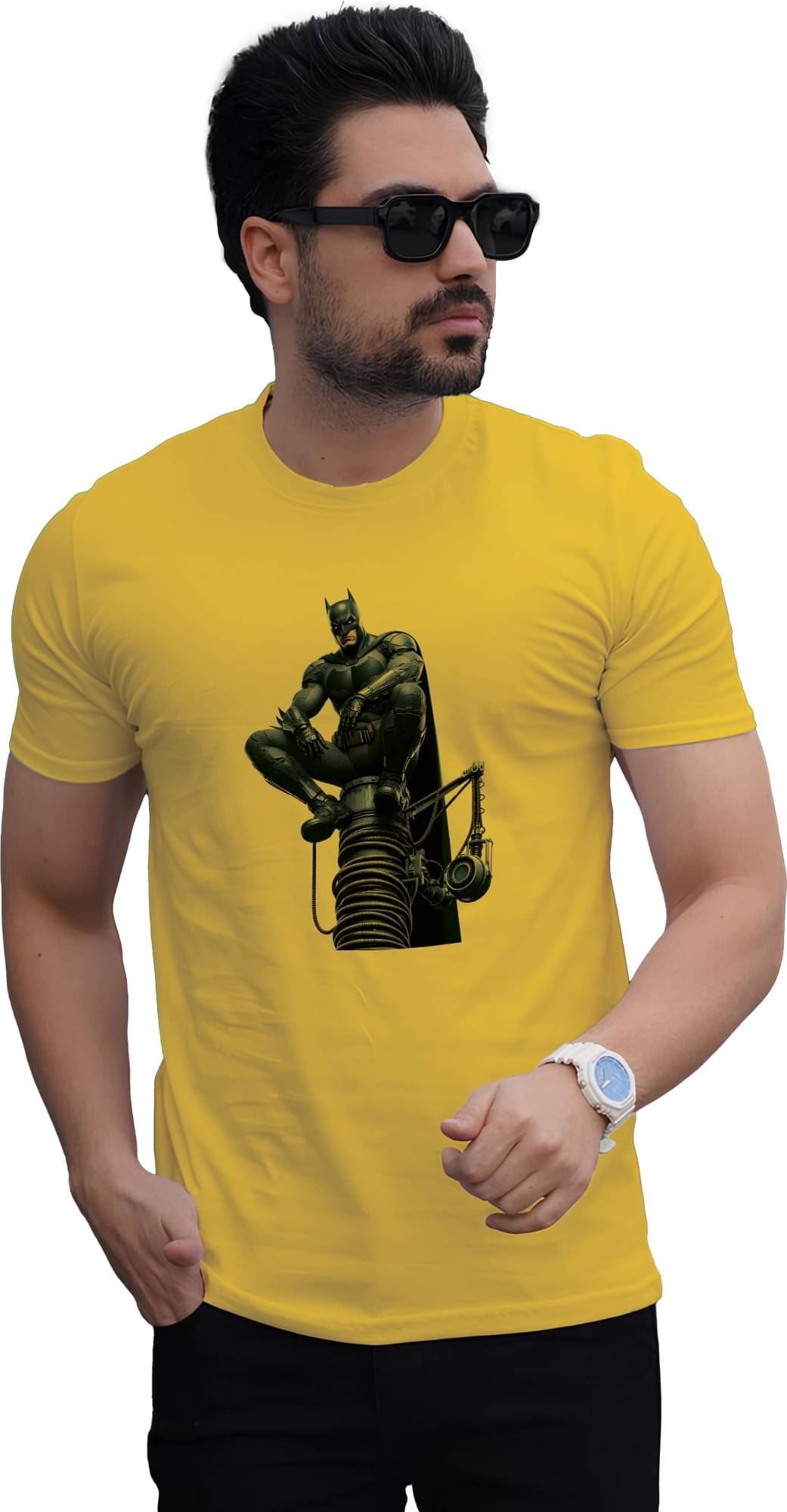 BINAYAK Cotton Regular Fit Printed Half Sleeves Men's Round T-Shirt - Yellow ( Pack of 1 ) BINAYAK Cotton Regular Fit Printed Half Sleeves Men's Round T-Shirt - Yellow ( Pack of 1 )