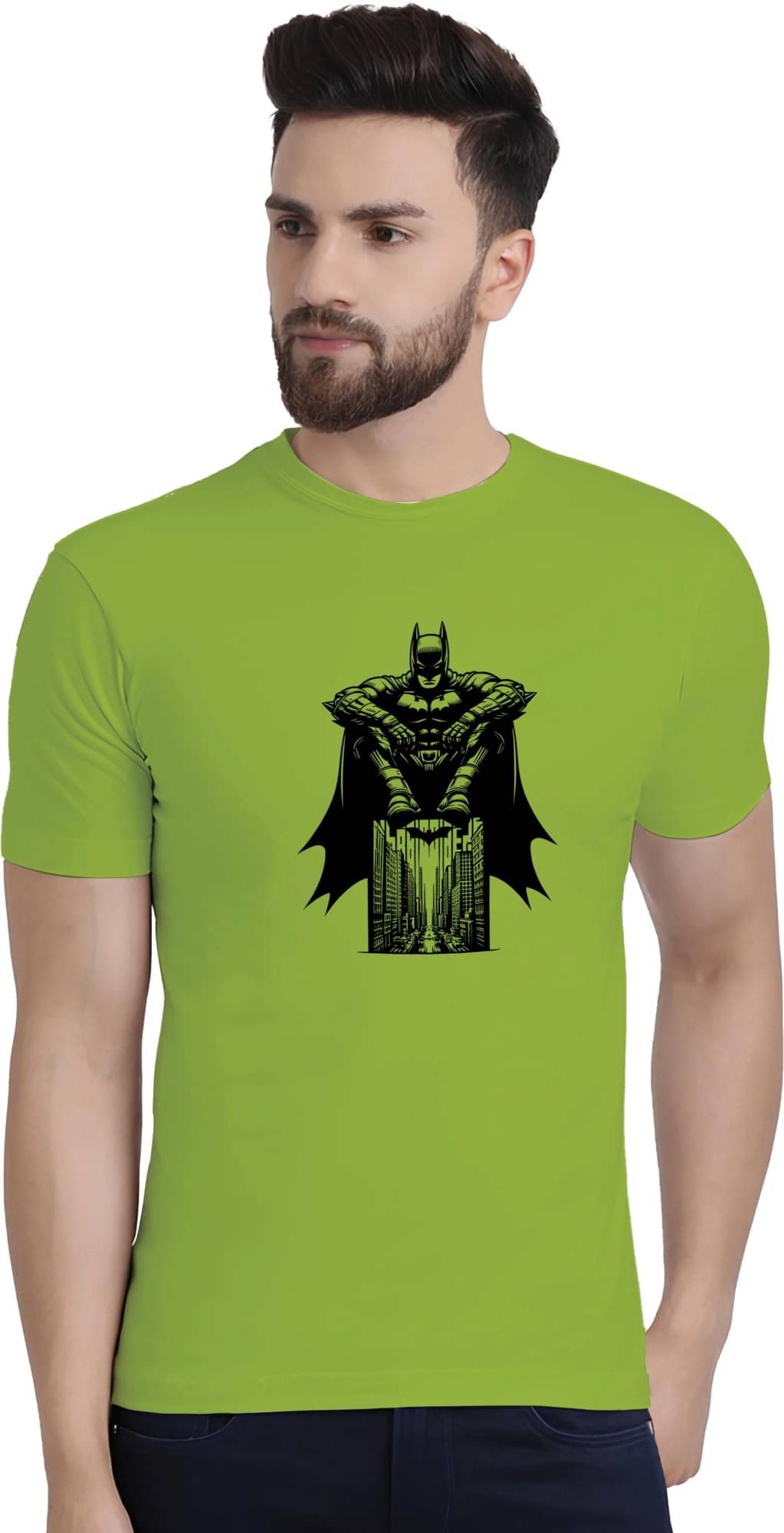 BINAYAK Cotton Regular Fit Printed Half Sleeves Men's Round T-Shirt - Green ( Pack of 1 ) BINAYAK Cotton Regular Fit Printed Half Sleeves Men's Round T-Shirt - Green ( Pack of 1 )