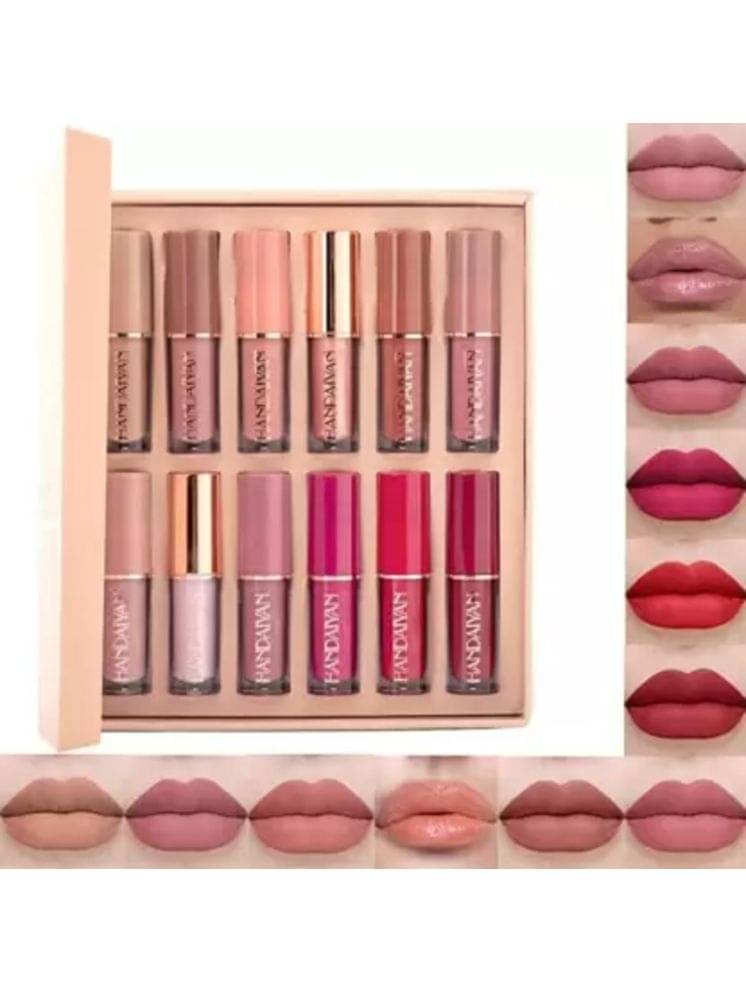     			BLUSHIS Handaiyan Waterproof Multi Matte Long Wear Liquid Lipstick (Pack of 12)