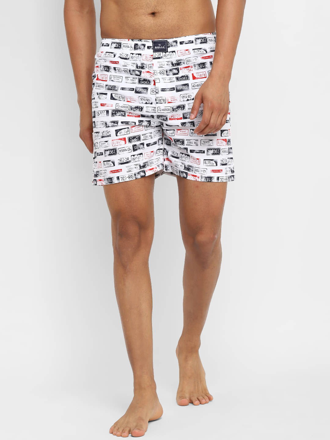     			BUKKL Pack of 1 Cotton Boxers For Men's ( White )