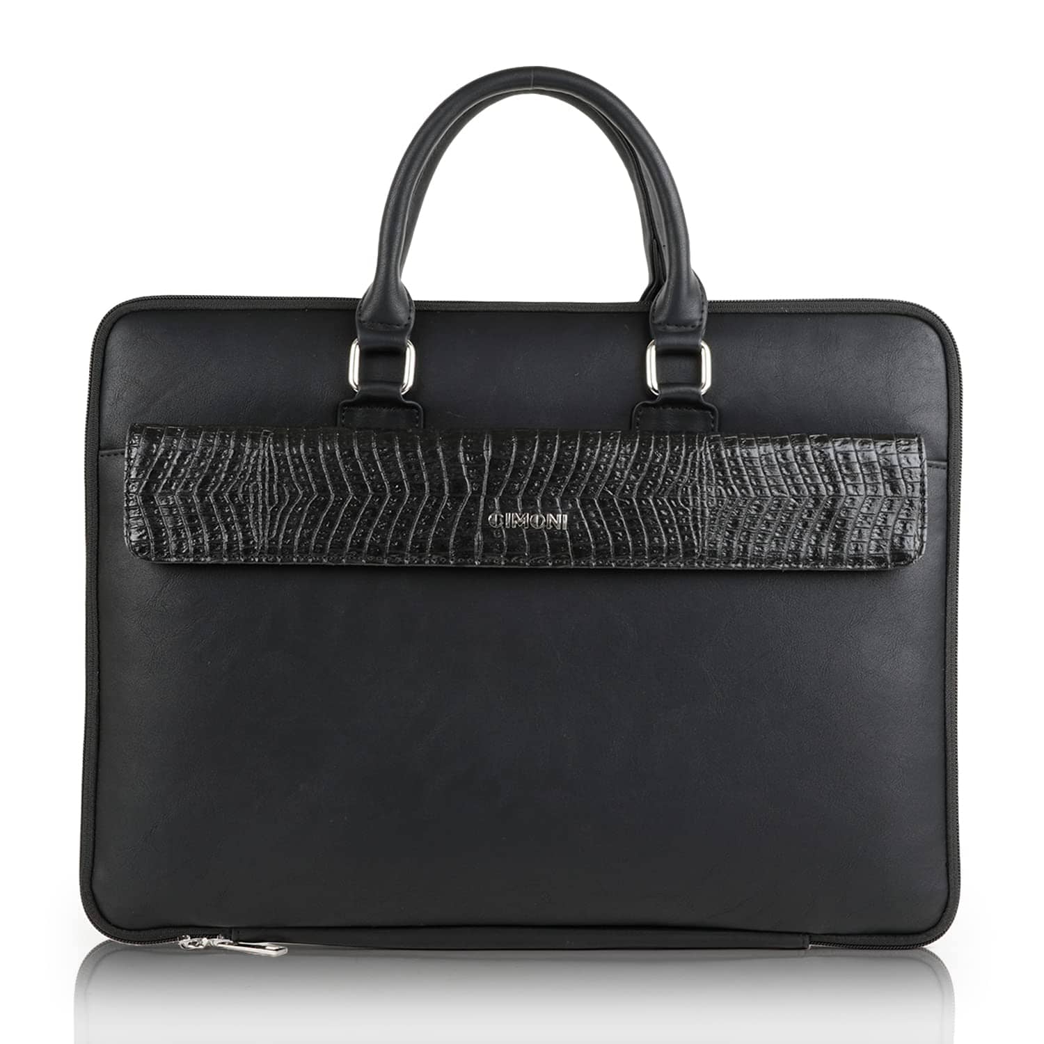 CIMONI Black Leather Folio