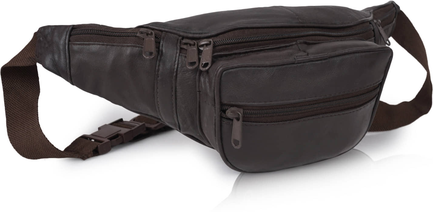 CIMONI Travel Waist Bag Leather Brown Waist Pouch - Handbags | Buy online on ZillyBuy