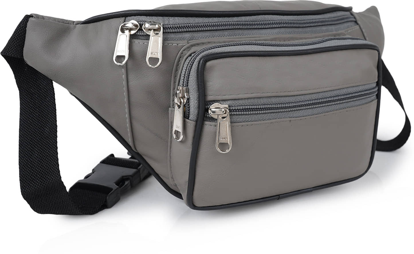 CIMONI Travel Waist Bag Leather Grey Waist Pouch - Handbags | Buy online on ZillyBuy