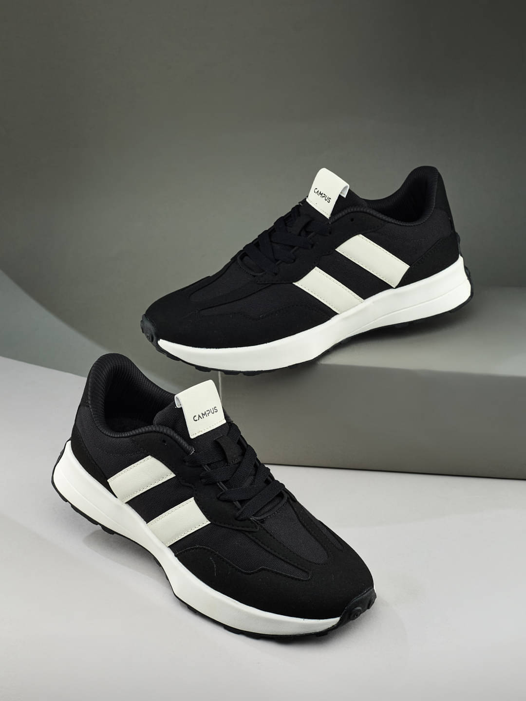     			Campus BRISK Black Men's Sneakers