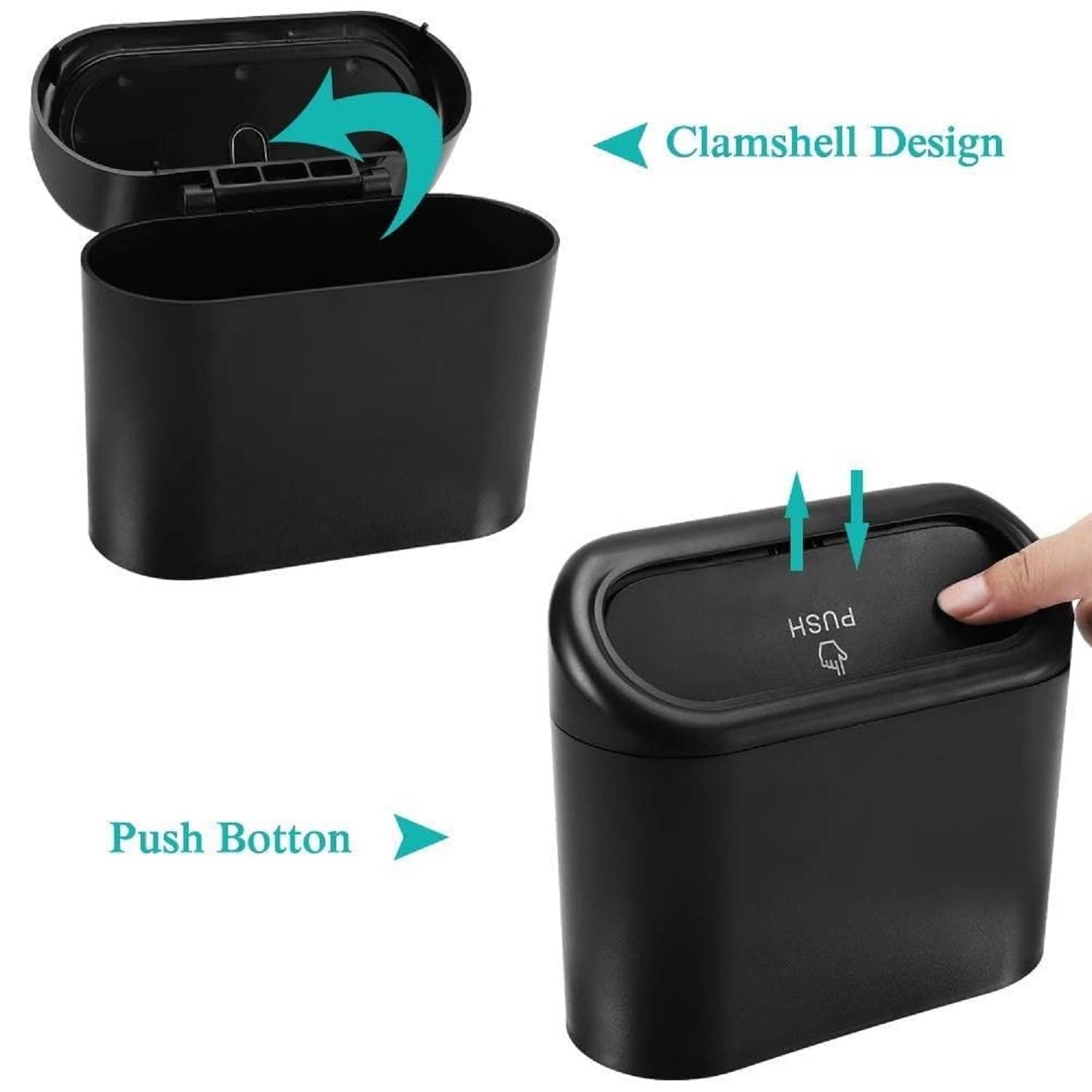     			Car Trash Can with Lid, Mini Vehicle Trash Bin Car Dustbin Garbage Organizer, Automotive Garbage Can Bin Trash Container for Auto Cars, Home, Office.etc