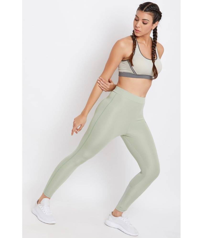 Clovia Green Polyester Solid Tights - Single Clovia Green Polyester Solid Tights - Single