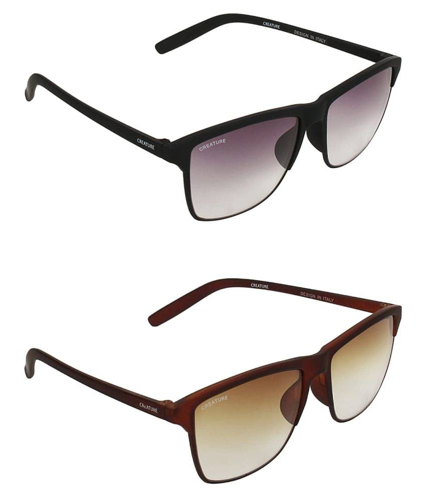 Creature - Multicolor Square Sunglasses ( Pack of 2 ) Creature - Multicolor Square Sunglasses ( Pack of 2 )