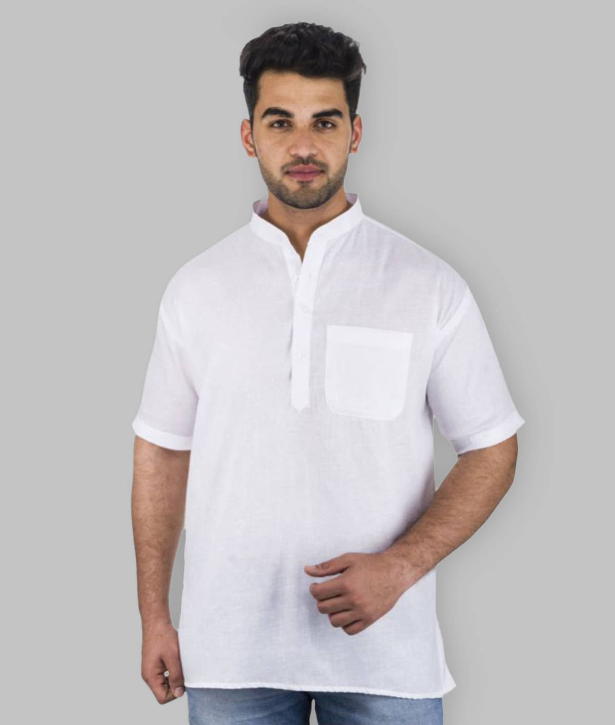 DESHBANDHU DBK - White Cotton Men's Regular Kurta ( Pack of 1 ) DESHBANDHU DBK - White Cotton Men's Regular Kurta ( Pack of 1 )