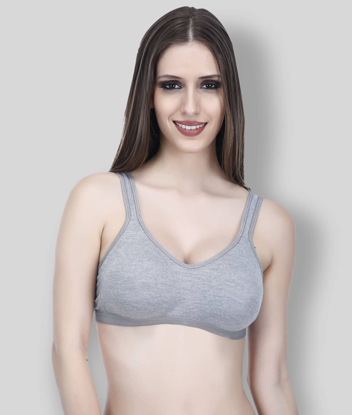     			Elina Pack of 2 Cotton Non Padded Women's T-Shirt Bra ( Silver )