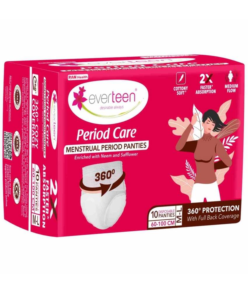 Everteen Cotton Dyed Women's Periods ( White ) M-L Period Panties Everteen Cotton Dyed Women's Periods ( White ) M-L Period Panties