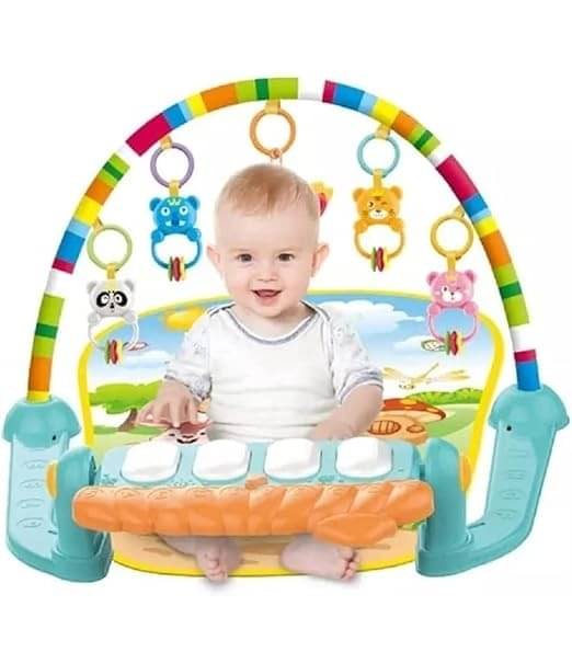 FREEDY 5 in 1 Baby Play Gym & Mat with Musical Keyboard for Infant Newborn Baby (Multicolor)SET OF 1 FREEDY 5 in 1 Baby Play Gym & Mat with Musical Keyboard for Infant Newborn Baby (Multicolor)SET OF 1
