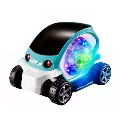     			FREEDY Future 09 Musical Stunt Car Rotate 360� with Flashing Light & Music  (White, Orange) SET OF 1