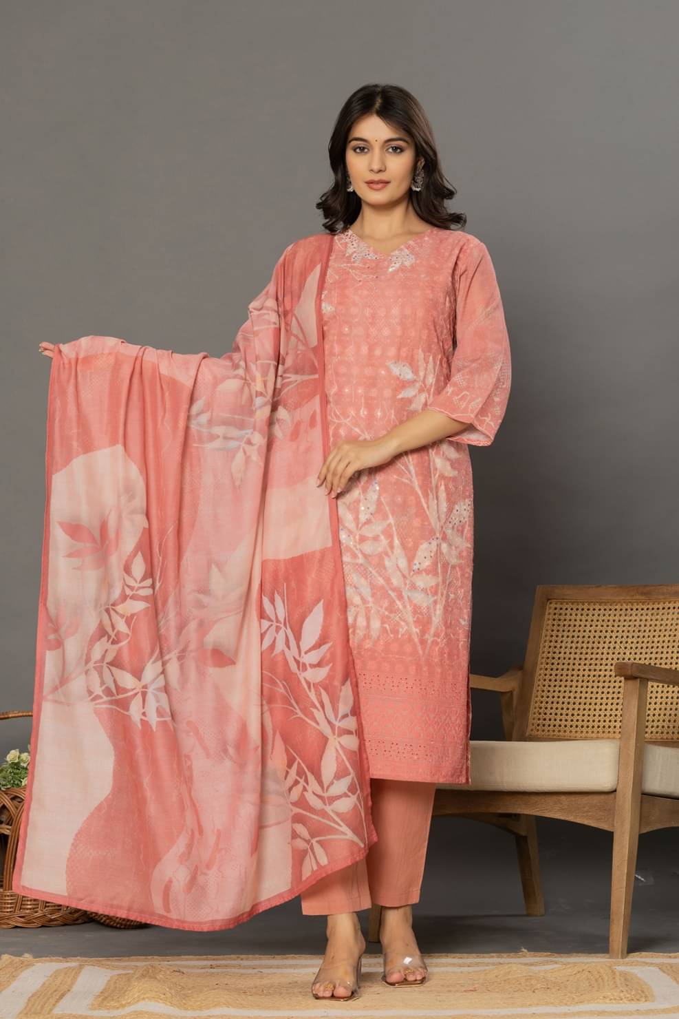 Flamboyant Cotton Printed Kurti With Pants Women's Stitched Salwar Suit - Peach ( Pack of 1 ) Flamboyant Cotton Printed Kurti With Pants Women's Stitched Salwar Suit - Peach ( Pack of 1 )
