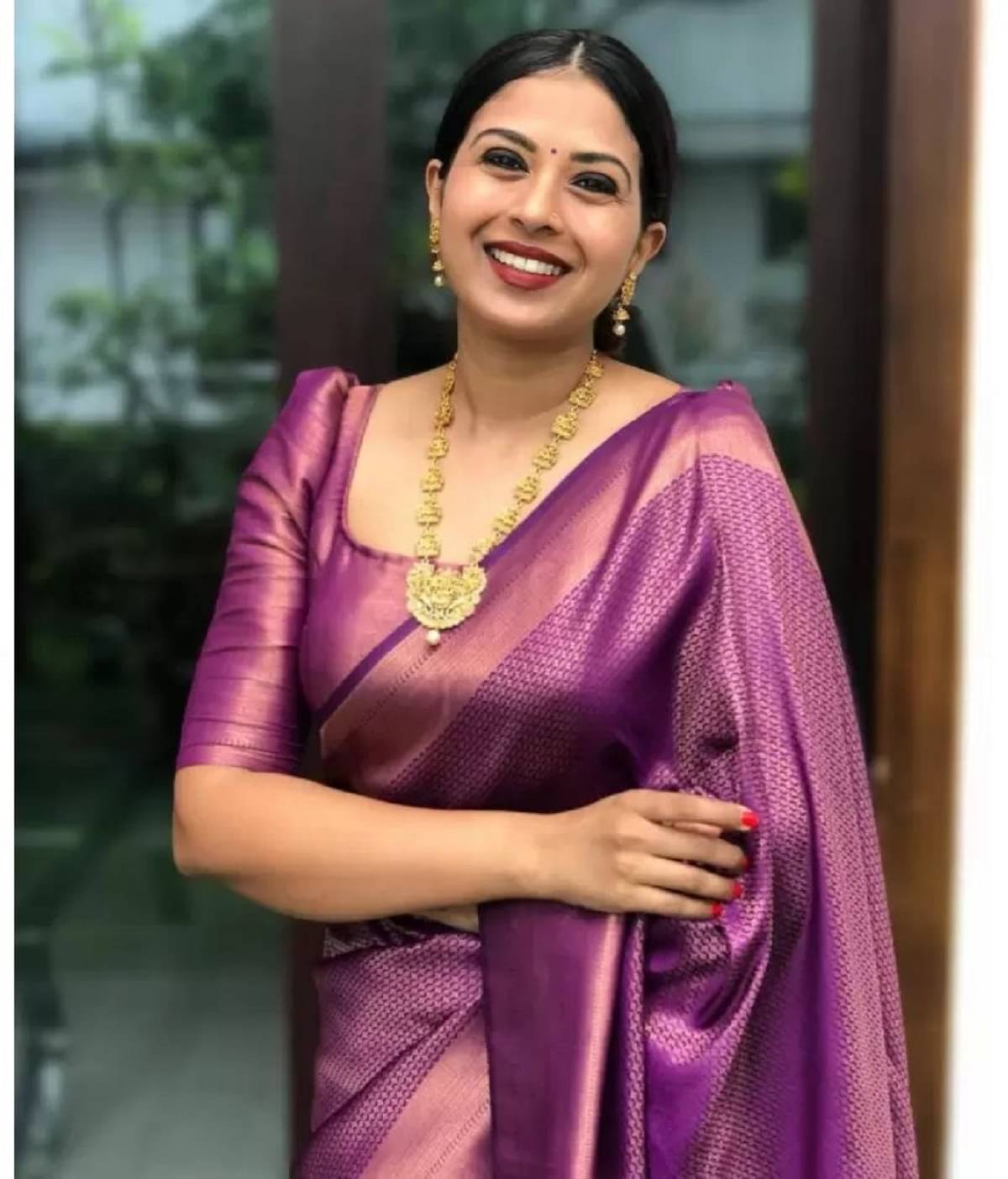     			Gazal Fashions Banarasi Silk Embellished Saree With Unstitched Blouse Piece ( Wine )