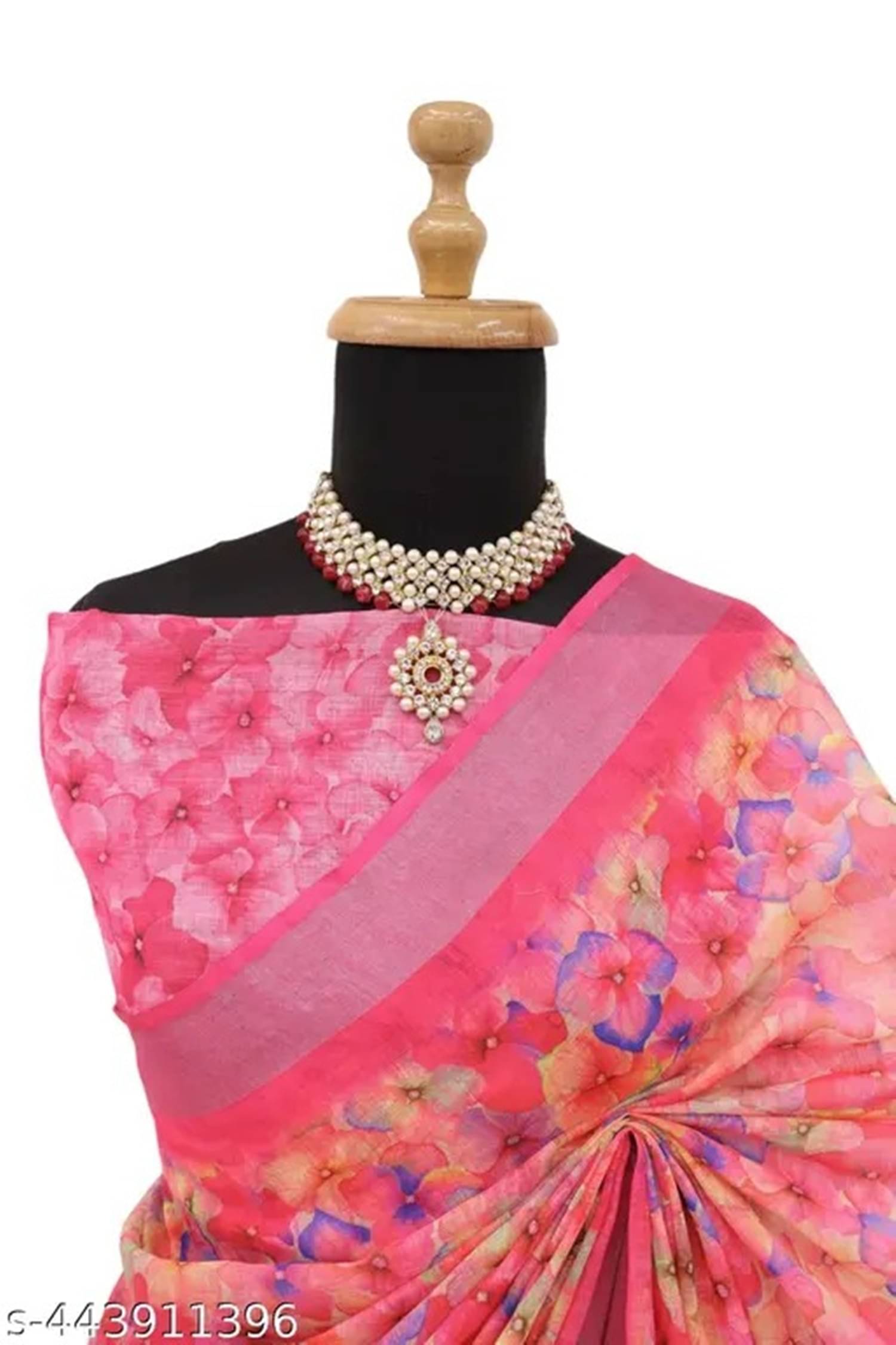 Grubstaker Linen Printed Saree With Unstitched Blouse Piece ( Multicolor 3 ) Grubstaker Linen Printed Saree With Unstitched Blouse Piece ( Multicolor 3 )