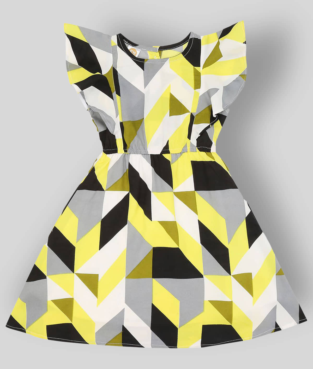 K&U Cotton Blend A-line Dress For Girls ( Pack of 1 , Multicolor )