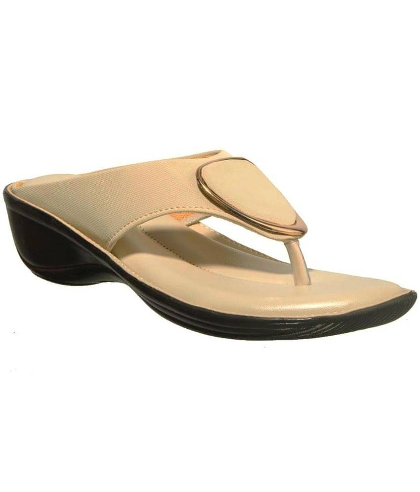     			KHADIM - Beige Women's Slip On Heels