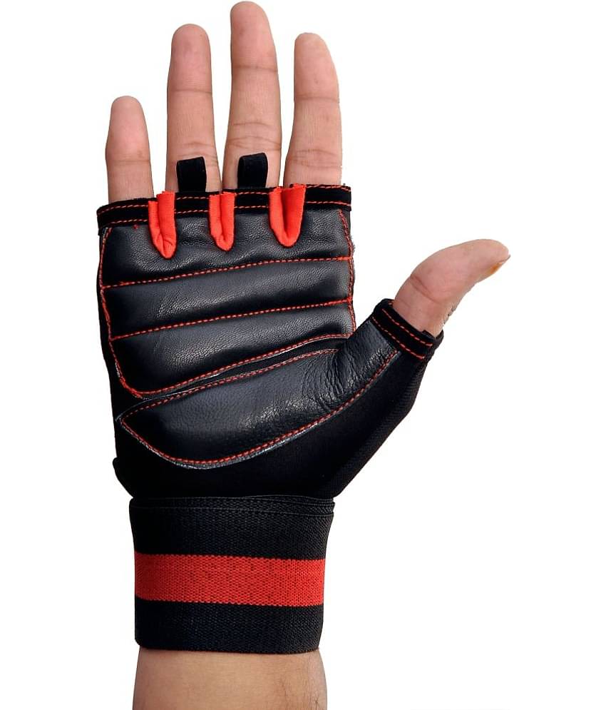Wrist Support Gloves Unisex Polyester Gym Gloves For Advanced Fitness Training and Workout With Half-Finger Length