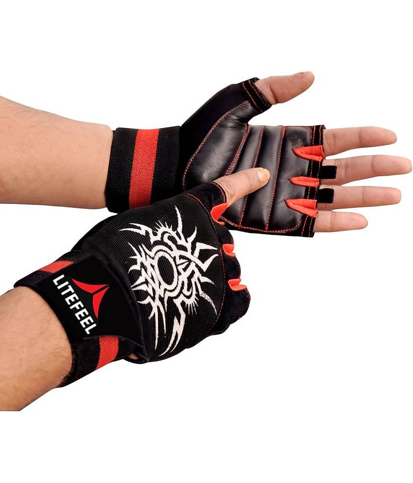 Wrist Support Gloves Unisex Polyester Gym Gloves For Advanced Fitness Training and Workout With Half-Finger Length