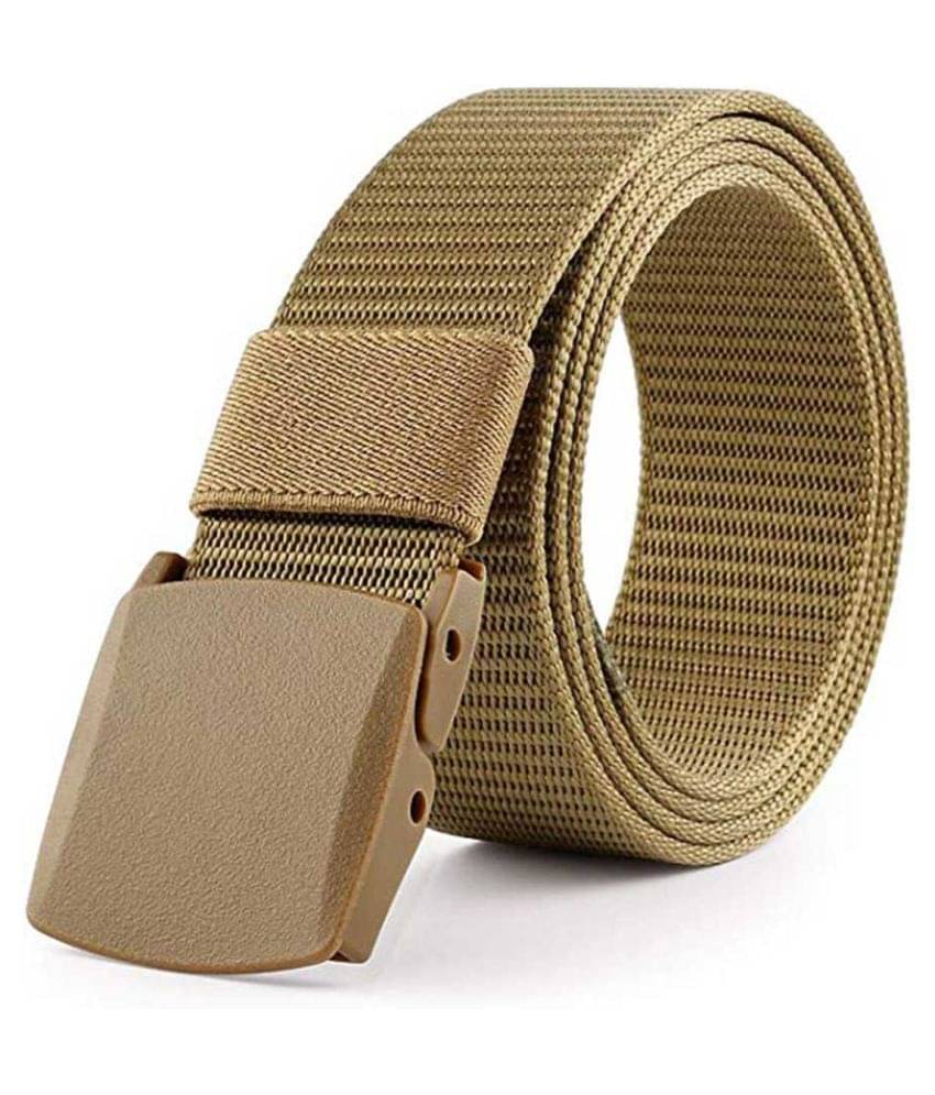 Loopa - Beige Nylon Men's Casual Belt ( Pack of 1 )     			Loopa - Beige Nylon Men's Casual Belt ( Pack of 1 )