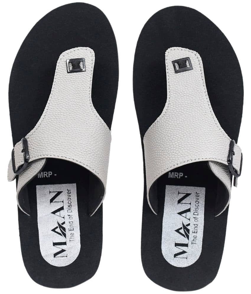 MAAN Grey Men's Thong Flip Flop