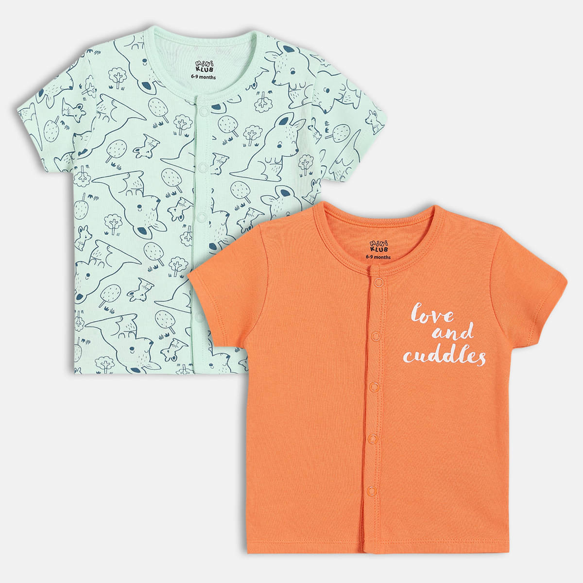     			MINI KLUB Pack of 2 Baby Boys Cotton Vest ( Multi )