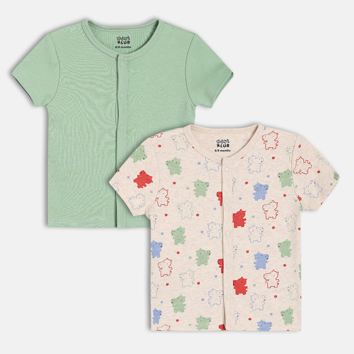     			MINI KLUB Pack of 2 Baby Boys Cotton Vest ( Multi )