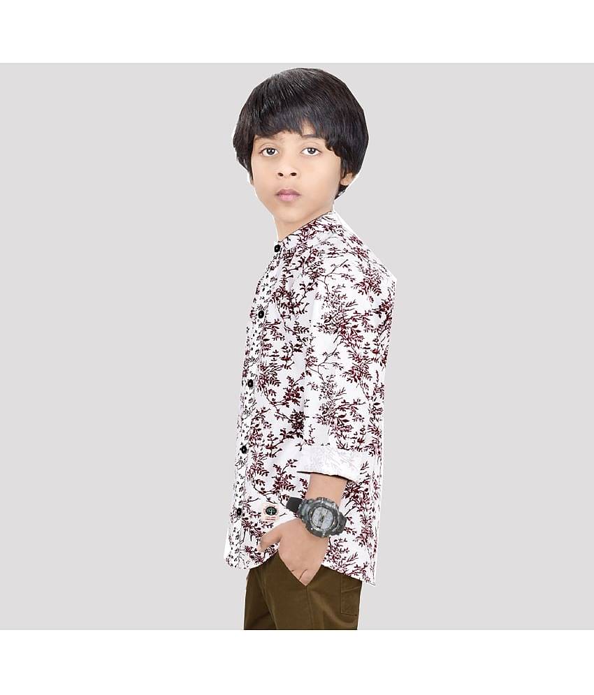 Made In The Shade Pack of 1 Boys 100% Cotton Full Sleeves Shirt ( Maroon )