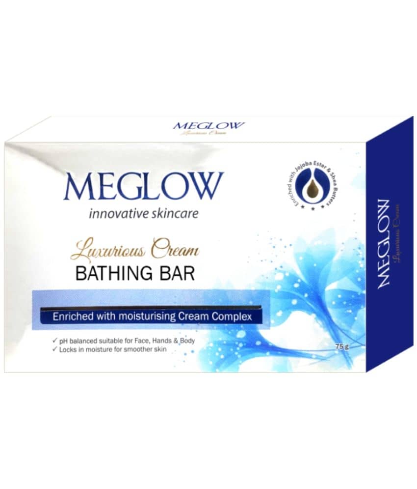 Meglow Luxurious Bathing Soap Bar for Nurished, Soft and Healthy Skin 75g ( Pack Of 5 )