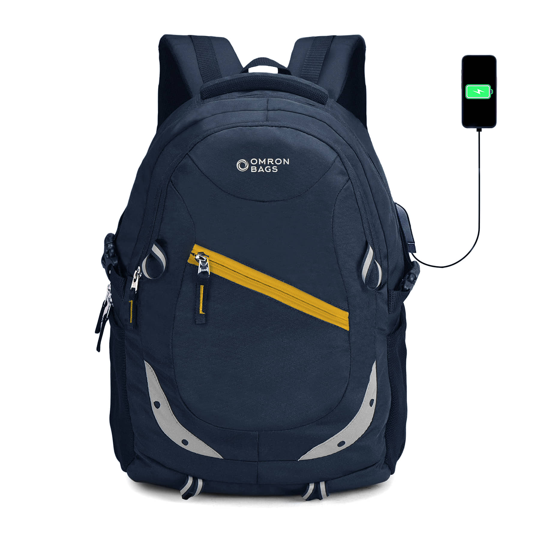 OMRON BAGS 35 Ltrs Polyester Backpack With Raincover *For Men & Women ( Blue ) - Handbags | Buy online on ZillyBuy