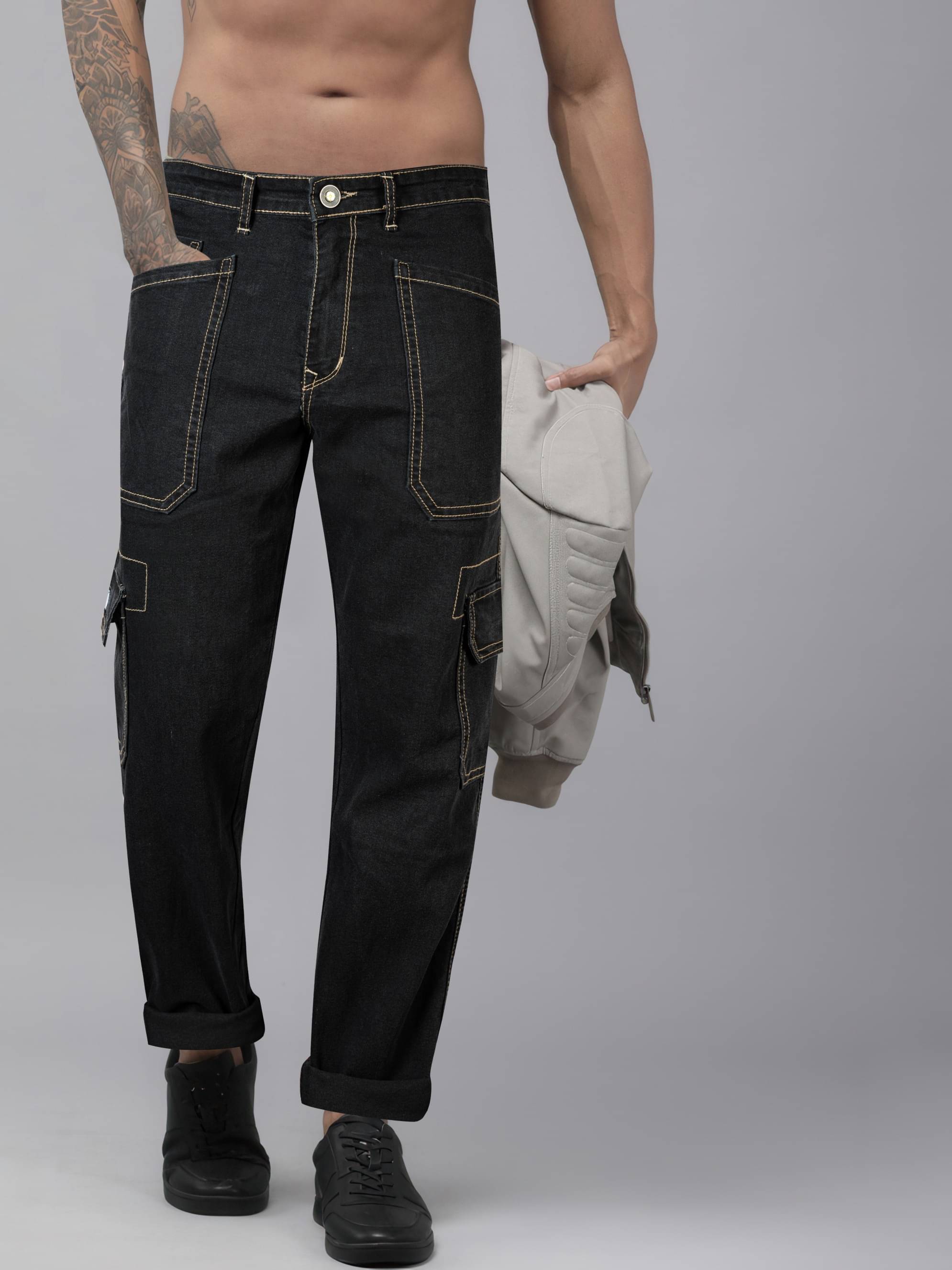     			RIG BONE Basic Men's Jeans - Black ( Pack of 1 )