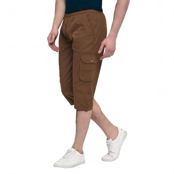     			Reoutlook Brown Cotton Blend Men's Three-Fourths ( Pack of 1 )