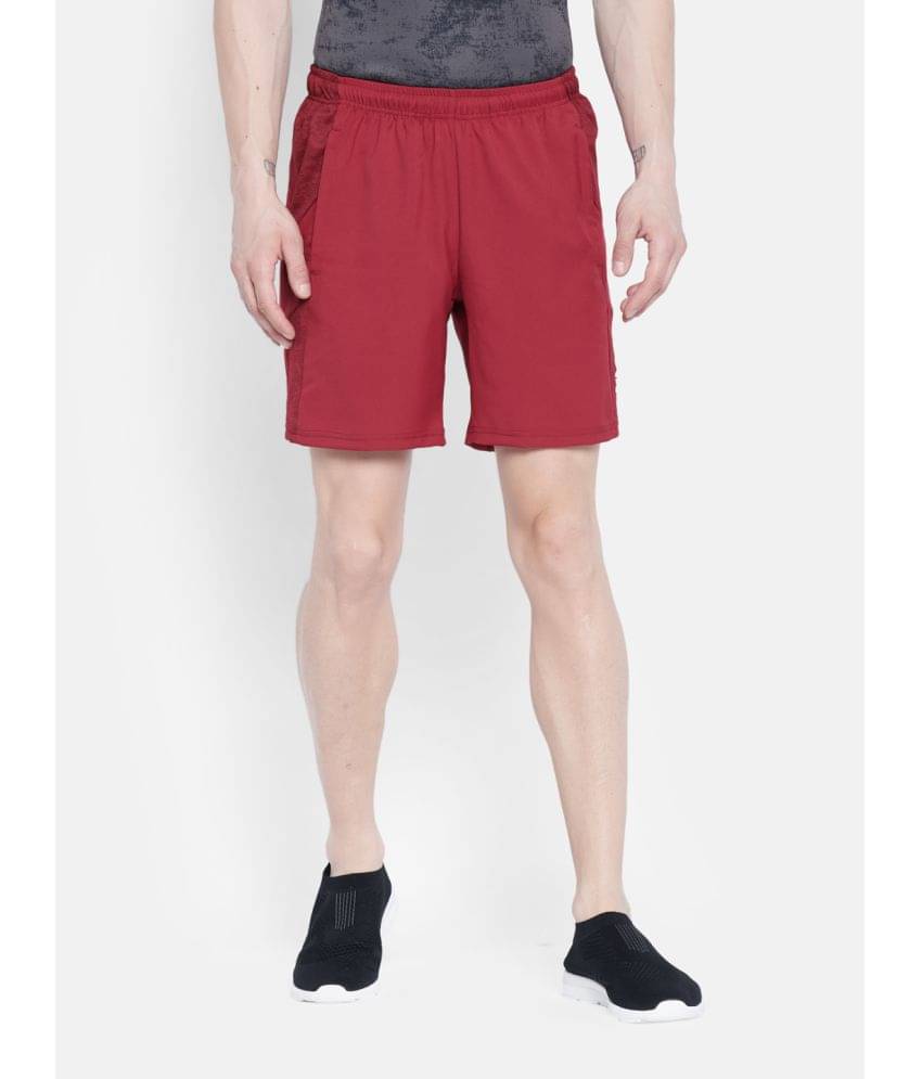 Rock.it - Maroon Polyester Men's Gym Shorts ( Pack of 1 ) Rock.it - Maroon Polyester Men's Gym Shorts ( Pack of 1 )
