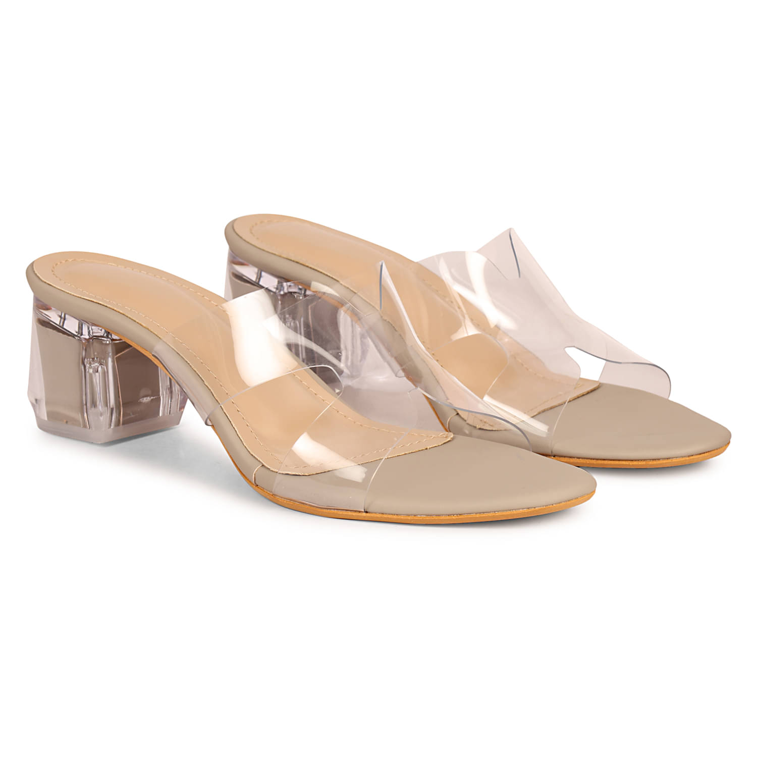     			Saheb Gray Women's Slip On Heels