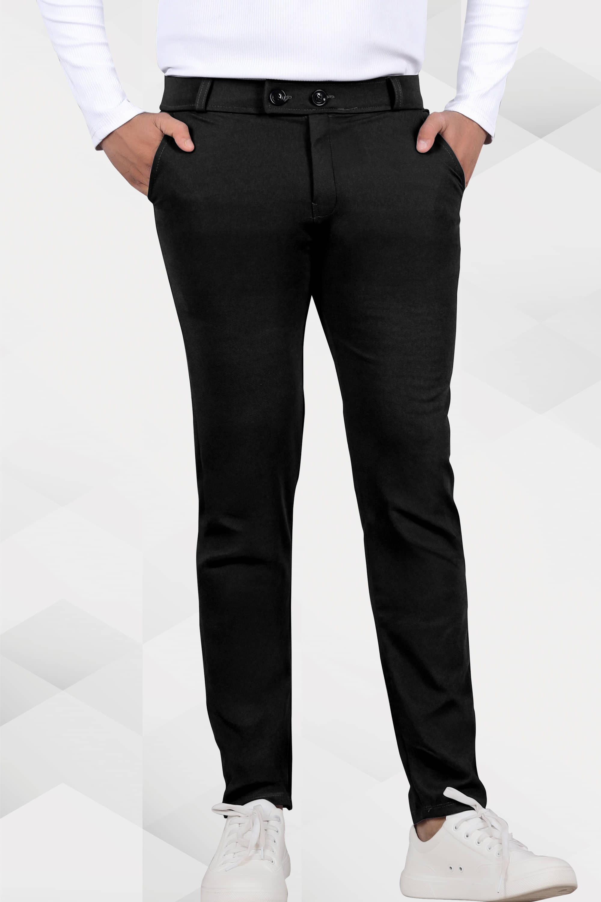 Septem Regular Flat Men's Formal Trouser - Black ( Pack of 1 ) - Trousers | Buy online on ZillyBuy